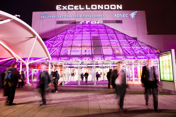 ExCeL London at night