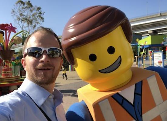 Simon Nicholson and Lego Character