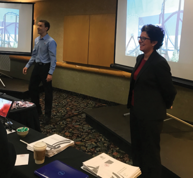 Two speakers do a presentation during 2018 North American IAAPA Safety Institute 