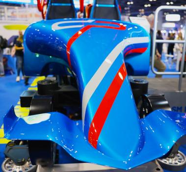 Lightning train for Top Thrill 2 from Cedar Point and Zamperla at IAAPA Expo 2023