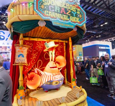 Mr. Krabs animatronic for SpongeBob's Crazy Carnival Ride from Sally Dark Rides