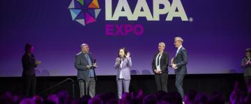 2022 Applause Award Winners on stage at IAAPA Expo 