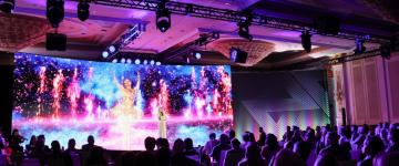 Performer on stage during the opening ceremony at IAAPA Honors 2024 in Las Vegas