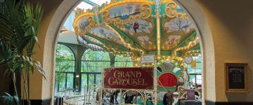 Circa 1923 carousel inside Liseberg's Grand Curiosa Hotel