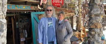 Carla Ward shares her late husband’s collection at Tinkertown with Tim O’Brien.