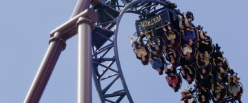 Voltron Roller Coaster upside down at Europa Park