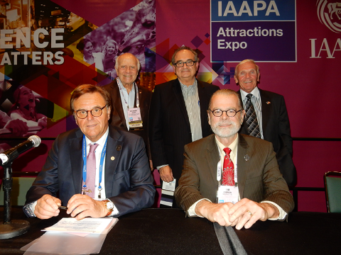 Tim O'Brien and IAAPA Hall of Fame friends 