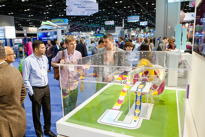 Spectators on the trade show floor at IAAPA Expo 