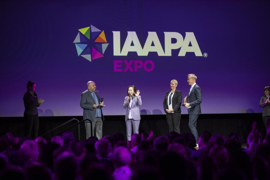 2022 Applause Award Winners on stage at IAAPA Expo 