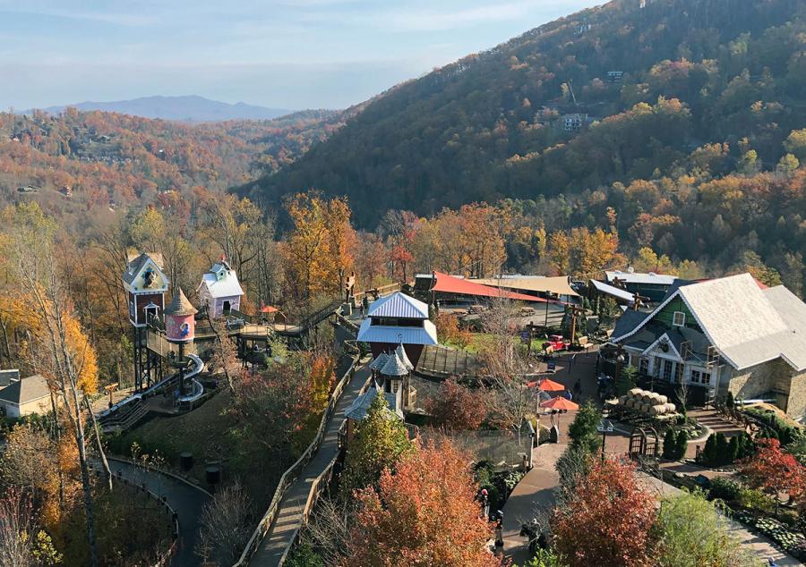 Aerial view of Strone Village expansion at Anakeesta in Gatlinburg, Tennessee