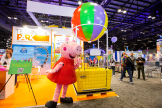 Peppa Pig Poses on the trade show floor