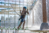 Boy takes on one of the Splash Course challenges at Palomaqua water park in Antalya, Turkey - provided by Polin Waterparks