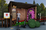 Rendering of contactless photo booth
